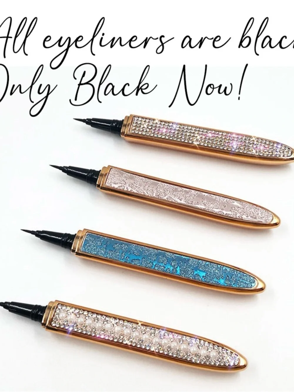 Sparkle Liquid Eyeliner Pens - Gold Trim